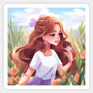 Flower field Sticker